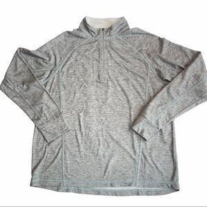 L.L. Bean Men’s Size Large Grey 1/4 Zip Lightweight Pullover Sweater